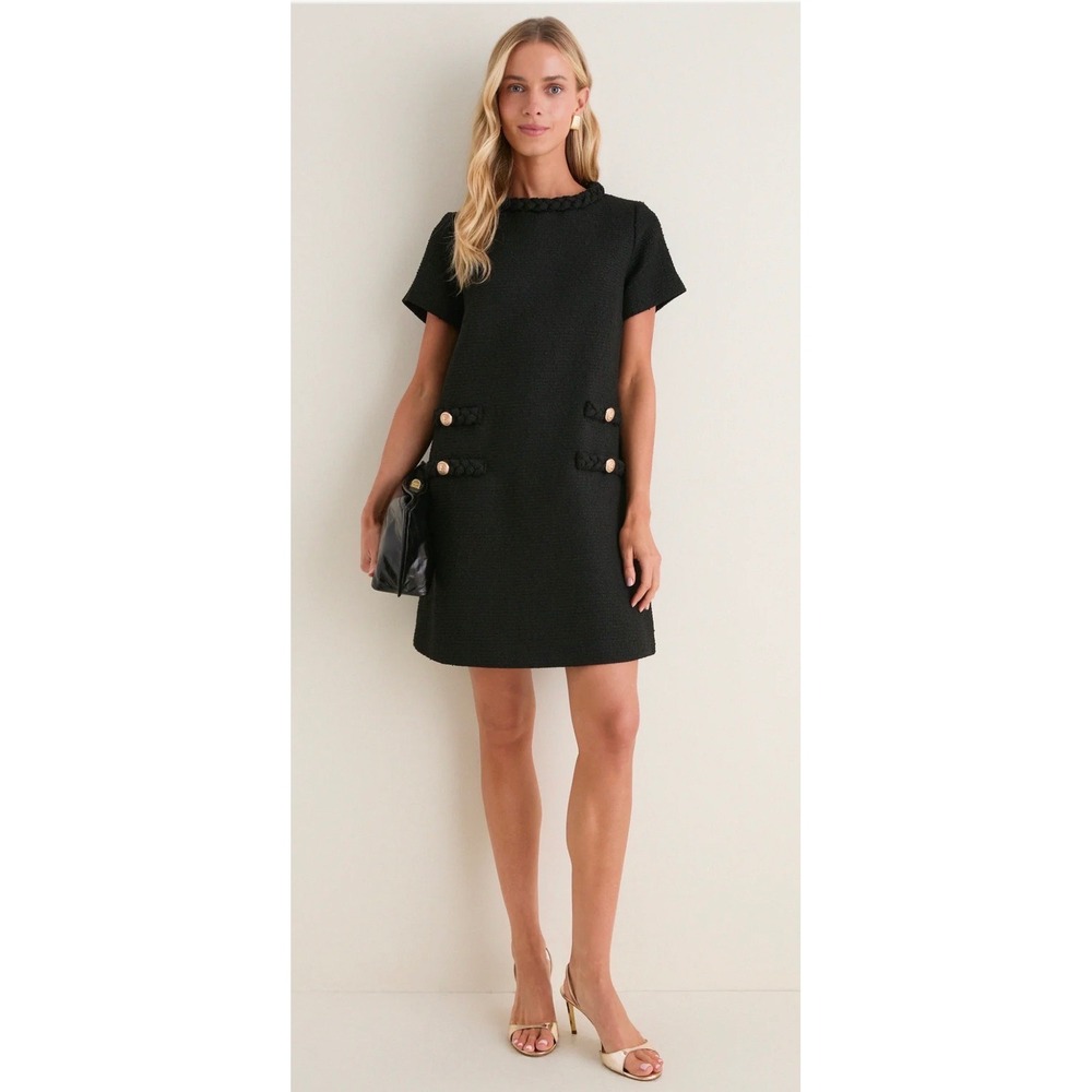 Tuckernuck Black Tweed Jackie Dress Size XXXL Shift Dress